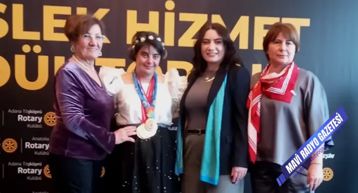 Taşköprü Rotary Kulübü’nden şampiyon yüzücü Dila’ya teşvik ödülü 