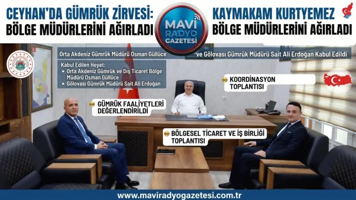 Ceyhan'da Gümrük Zirvesi: Kaymakam Kurtyemez, Bölge Müdürlerini Ağırladı