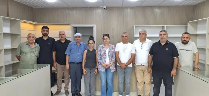 Ceyhan'da iş yeri yanan esnafa oda başkanlarından destek ziyareti