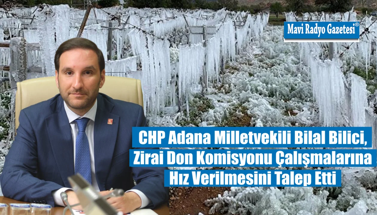 CHP Adana Milletvekili Bilal Bilici, Zirai Don Komisyonu Çalışmalarına Hız Verilmesini Talep Etti 