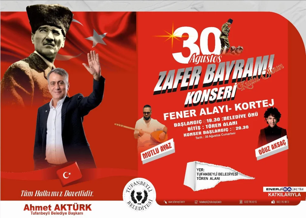 Tufanbeyli’de 30 Ağustos Zafer Bayramı Coşkusu