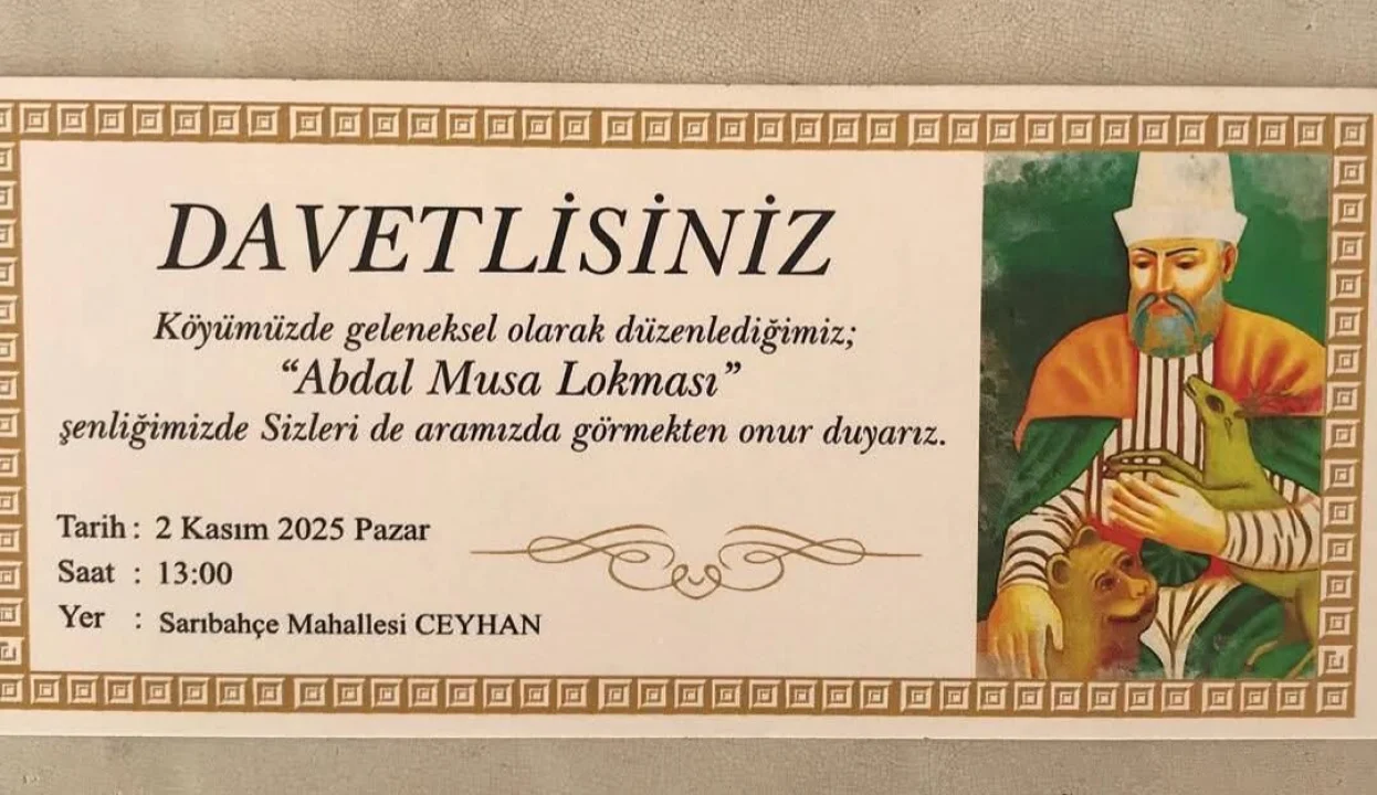 Sarıbahçe’de Gelenek Sürdürülüyor: Abdal Musa Lokması’na Davet