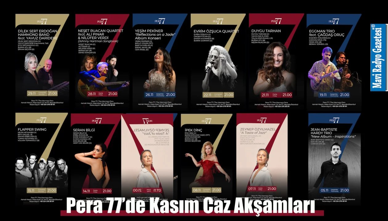 Pera 77’de Kasım Caz Akşamları