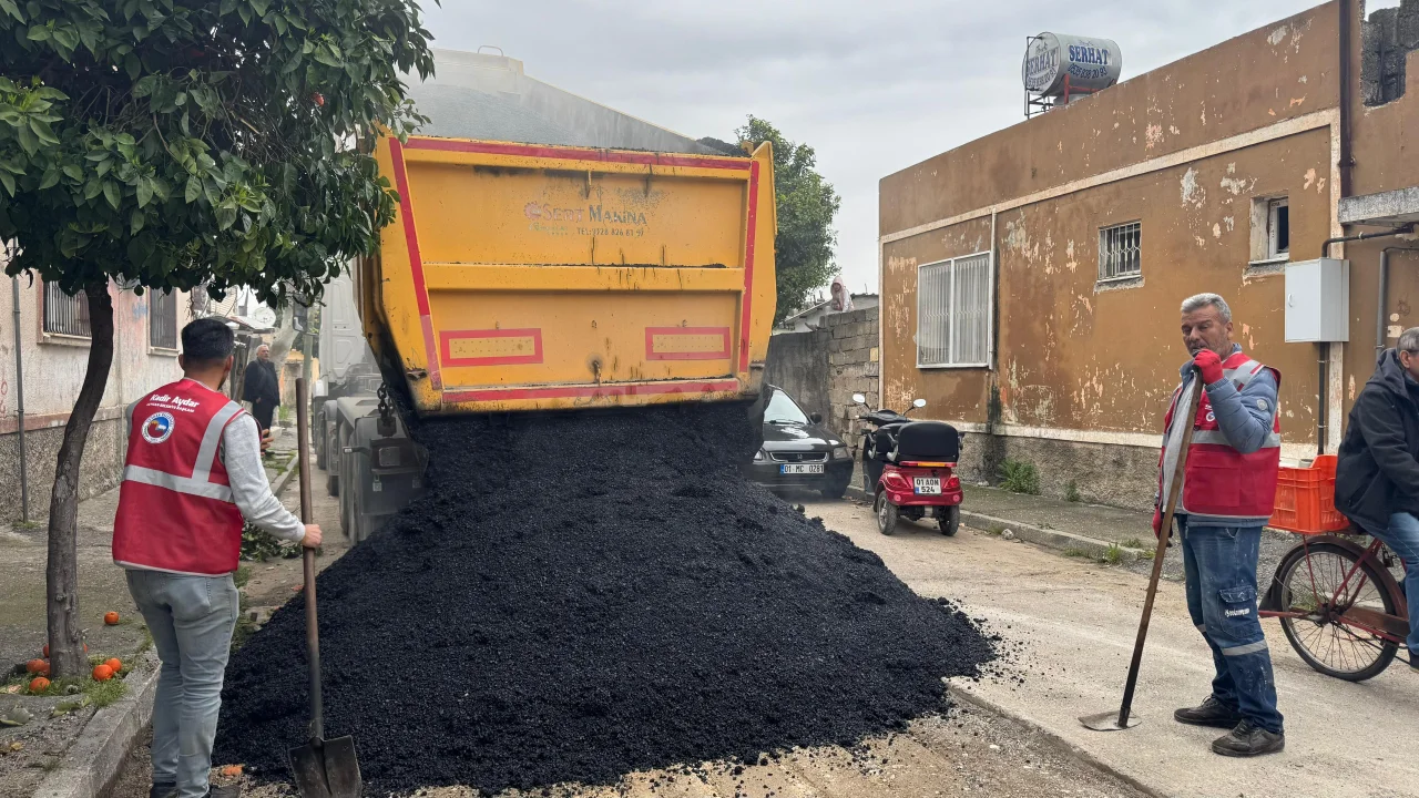 Ceyhan’da yol ve kaldırım çalışmaları sürüyor