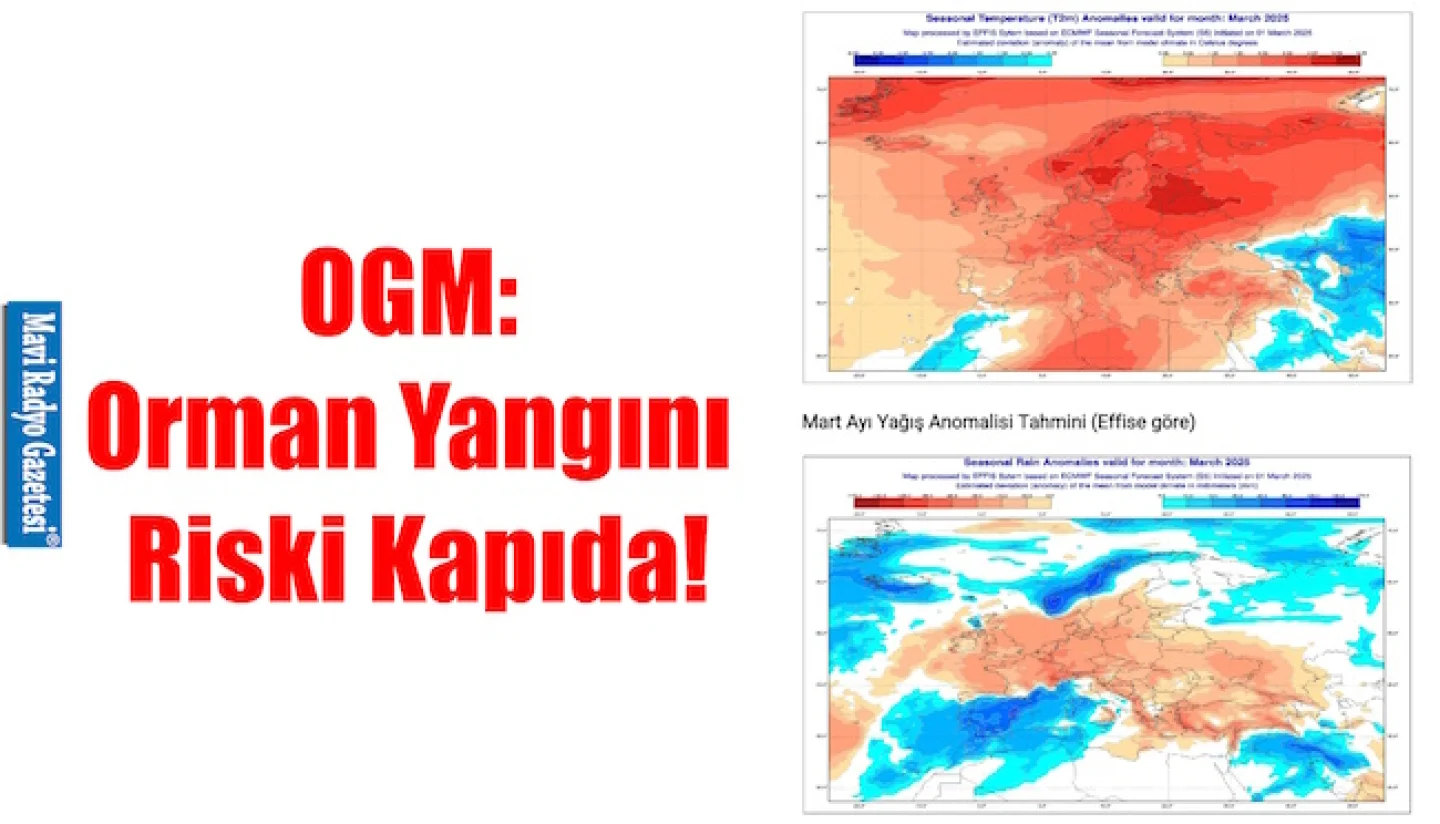 OGM: Orman Yangını Riski Kapıda! 